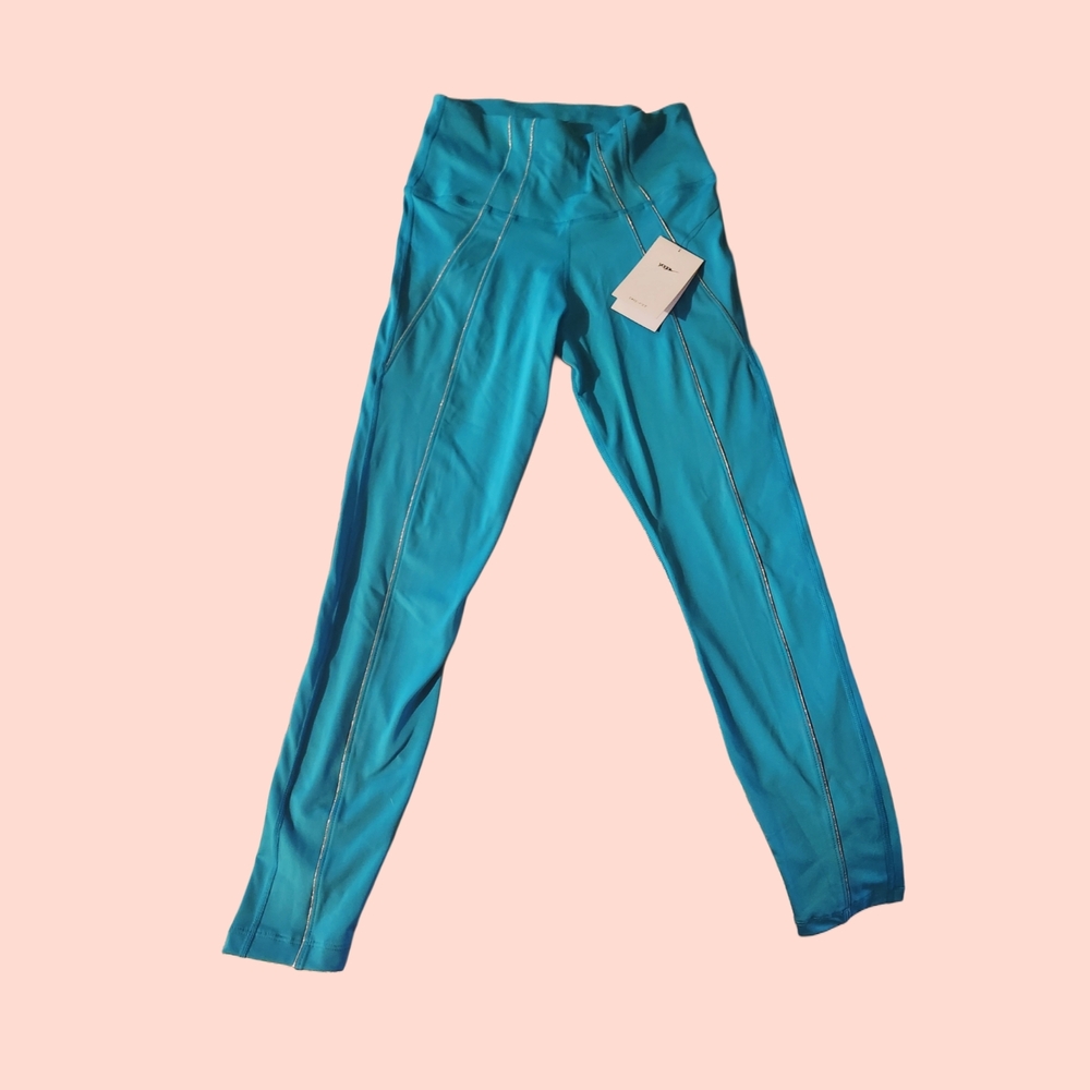 Nike Yoga Dri-fit aqua turquoise leggings High Rise Size M Athleisure Activewear